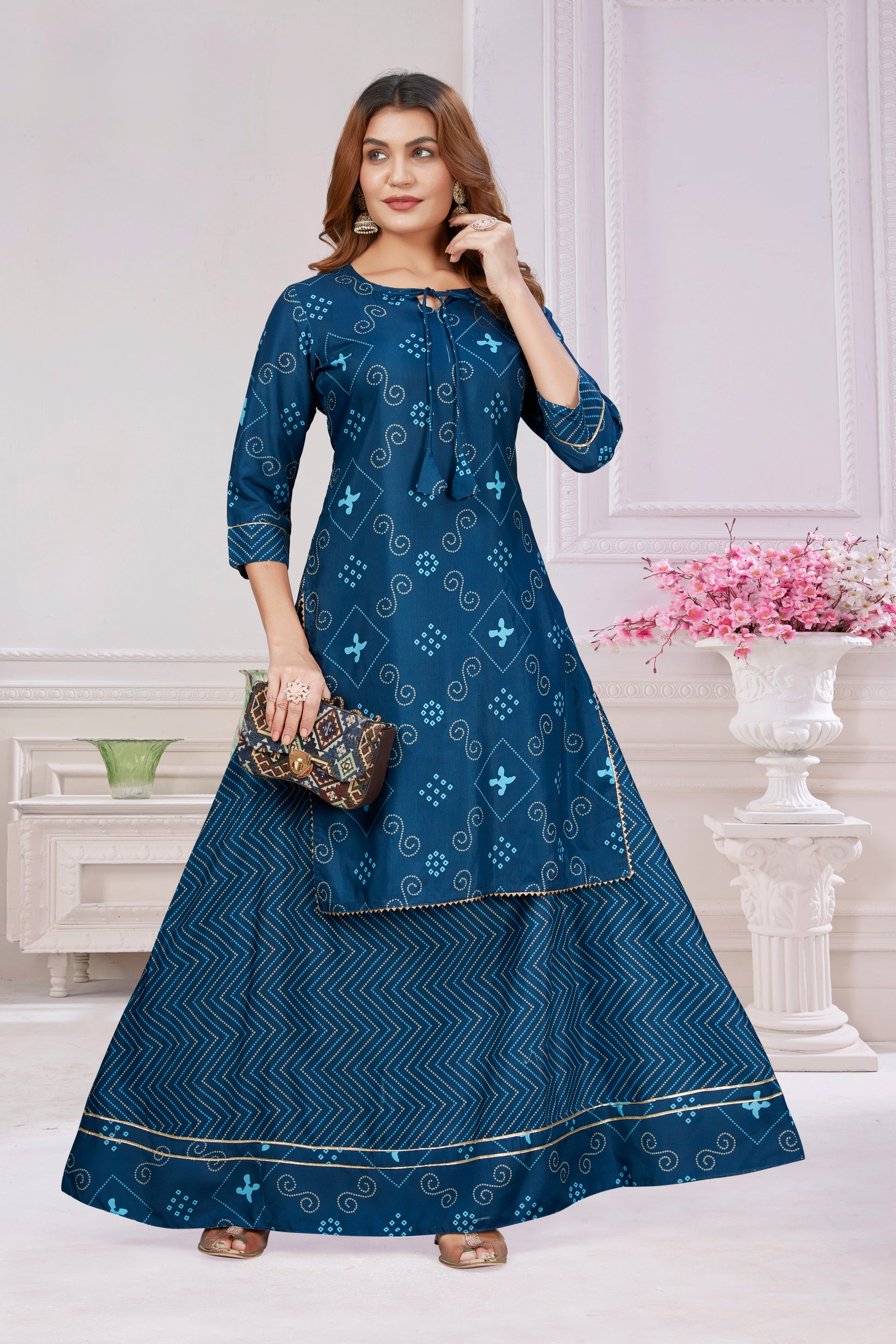 Kaairra Designer Kurti & Skirt Ethnic Dress